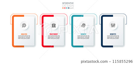 Business concept infographic template with option. 115855296