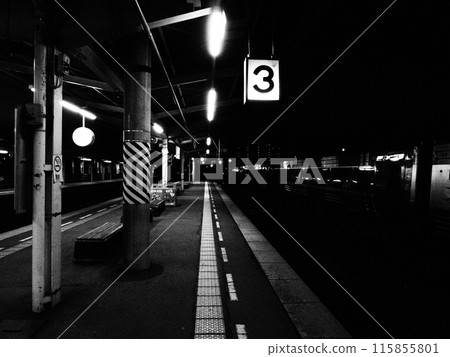 車站黑白照片（側面） 115855801