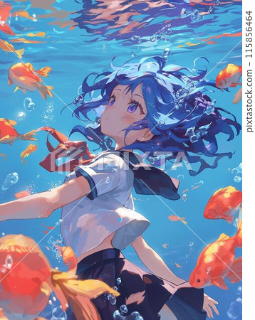 夢幻般的水下插畫 夢幻般的水下插畫 115856464