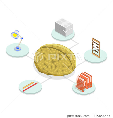 3D Isometric Flat Illustration of RPA Vs Manual Labor, Robotic Process Automation. Item 1 3D Isometric Flat Illustration of RPA Vs Manual Labor, Robotic Process Automation. Item 1 115856563