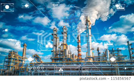 Image of a modernized factory using digital technology and AI Image of a modernized factory using digital technology and AI 115856567