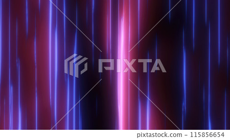 Abstract purple glowing background with flying lines and stripes 115856654