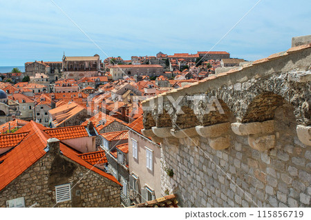 Scenic vief from the roofs of downtown Dubrovnik Scenic vief from the roofs of downtown Dubrovnik 115856719
