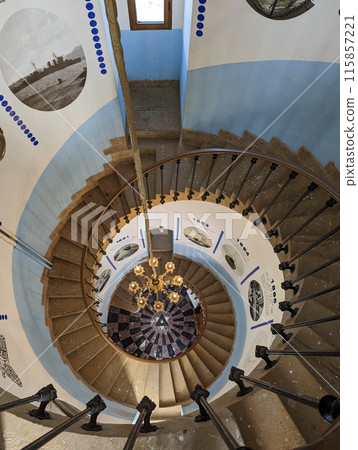 Spiral stairway in the lighthouse at Cap Spartel near Tangier 115857221