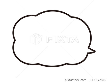 向量資料是指向右側的雲狀語音氣泡，其線寬可以更改。 115857302