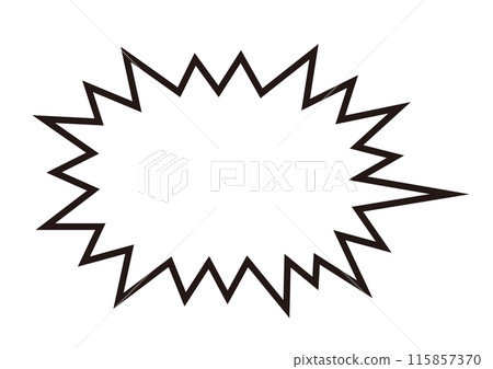 向量資料是一個鋸齒狀、朝右的語音氣泡,其線寬可以更改。 向量資料是一個鋸齒狀、朝右的語音氣泡,其線寬可以更改。 115857370