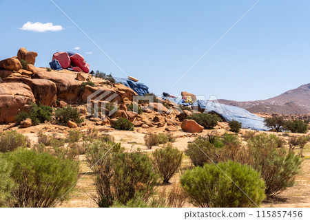 Great panoramic landscape of the Anti-Atlas mountains 115857456