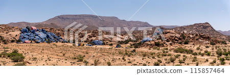 Great panoramic landscape of the Anti-Atlas mountains Great panoramic landscape of the Anti-Atlas mountains 115857464