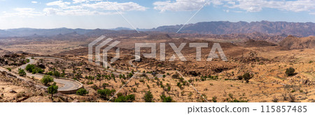Great panoramic landscape of the Anti-Atlas mountains Great panoramic landscape of the Anti-Atlas mountains 115857485