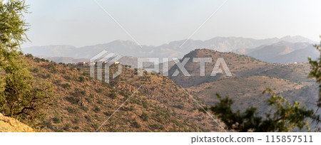 Great panoramic landscape of the Anti-Atlas mountains 115857511