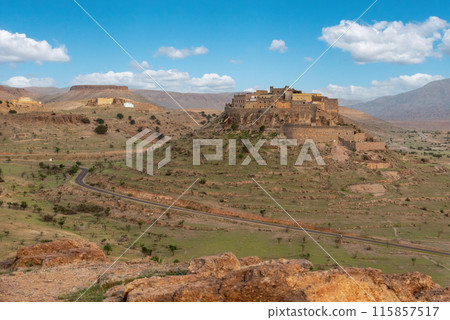 Great panoramic landscape of the Anti-Atlas mountains 115857517