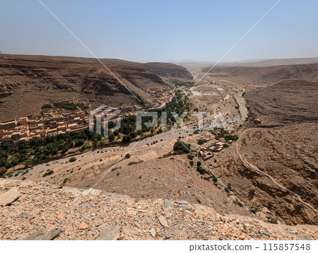 Great panoramic landscape of the Anti-Atlas mountains 115857548