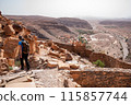 Hiking through the old Id Aissa agadir, an old granary in Amtoudi 115857744
