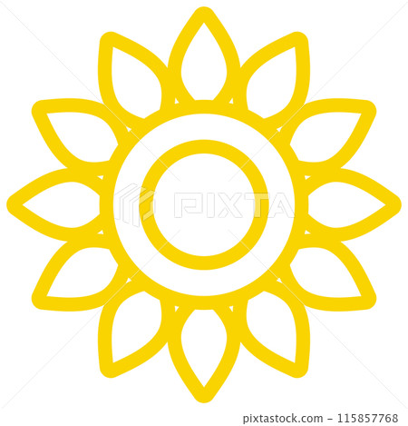 簡單的花圖標向日葵 簡單的花圖標向日葵 115857768