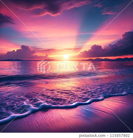 看起來像日出和日落的插圖 115857802