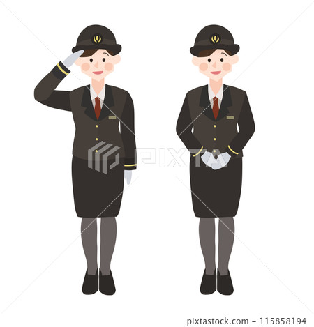 女指揮手繪圖向量圖 115858194