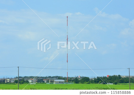 從JR東日本越後線越後赤塚站到新潟站的車窗看到的景色（2022年夏季） 115858886