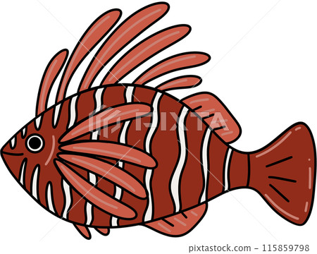 illustration of lion fish 115859798
