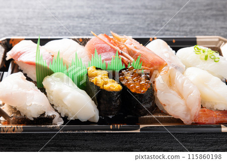 各種美味的握壽司 各種美味的握壽司 115860198