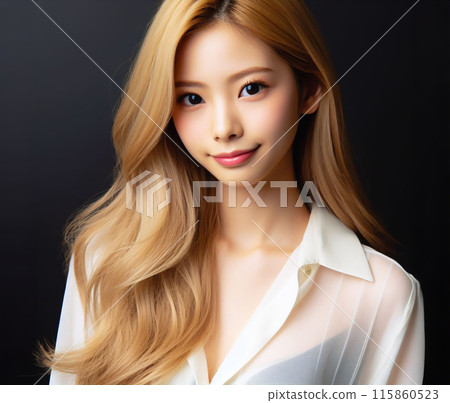 穿著白襯衫的美麗女人 115860523