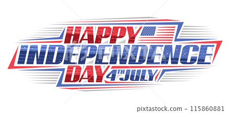 Vector greeting card for Independence Day Vector greeting card for Independence Day 115860881