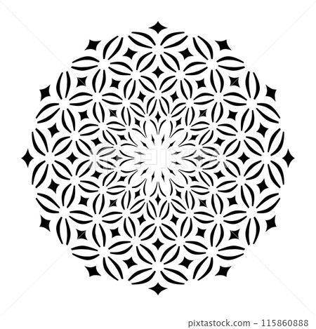 Mandala. Radial Circular Geometric Pattern. 115860888
