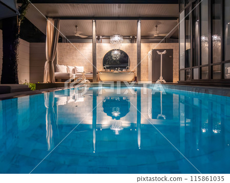 Private pool villa in Mai Khao Beach Resort in Phuket Thailand 115861035