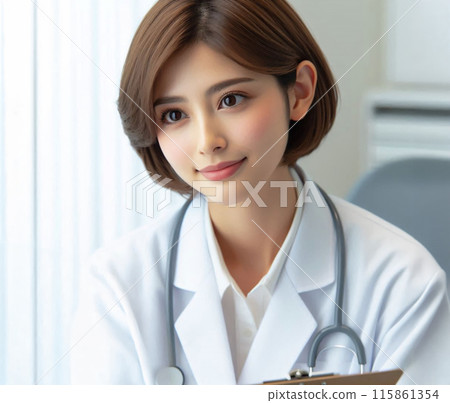 A young female doctor during a consultation 115861354
