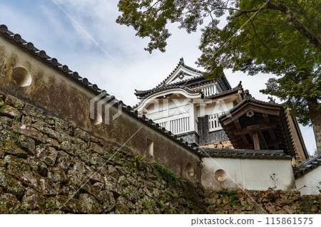 Okayama Bitchu Matsuyama Castle castle tower and castle walls 115861575