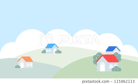 city and village background design 115862113