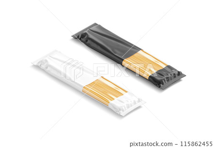 Blank black and white paper transparent pack spaghetti pasta mockup Blank black and white paper transparent pack spaghetti pasta mockup 115862455