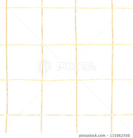 White Gold Plaid Gingham Check Hand Drawn Background Overlay 115862508