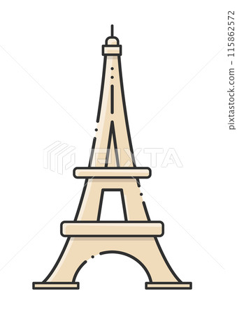 Simple and stylish Eiffel Tower icon - Image of Paris, France Simple and stylish Eiffel Tower icon - Image of Paris, France 115862572