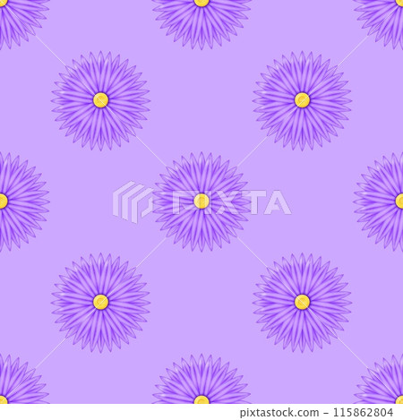 vector seamless pattern with daisy flowers 115862804