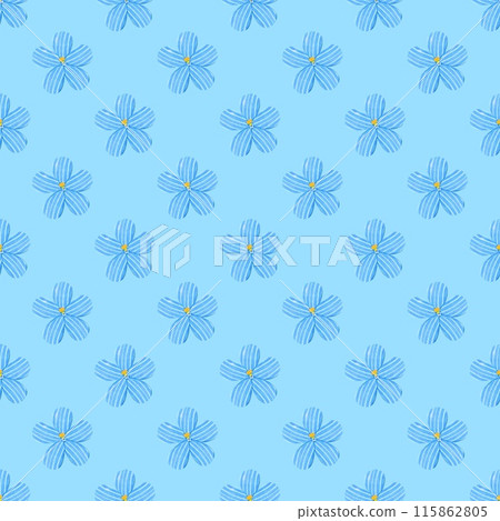 vector seamless pattern with flowers 115862805