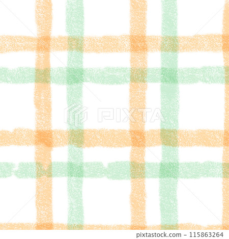 Orange Green Plaid Gingham Check Hand Drawn Background Overlay Orange Green Plaid Gingham Check Hand Drawn Background Overlay 115863264