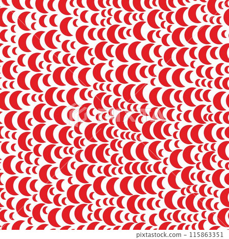 Seamless red Moons Pattern Abstract Geometric Background Vector For Wallpaper Wrapping Background 115863351