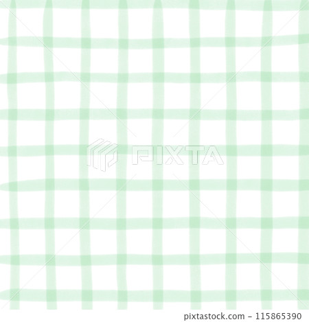 Green Plaid Gingham Check Hand Drawn Background Overlay Green Plaid Gingham Check Hand Drawn Background Overlay 115865390