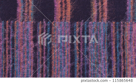 Nepalese textile background. Woven ethnic fabric texture 115865648