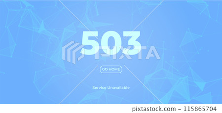 503 Service Temporarily Unavailable error page. Vector layout template 503 Service Temporarily Unavailable error page. Vector layout template 115865704
