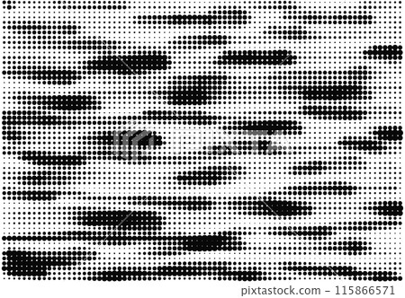 Abstract horizontal contrast wavy striped dotted halftone vector background. Black and white geometric half tone circles textured illustration for marine banner, cover, water texture, surface design 115866571