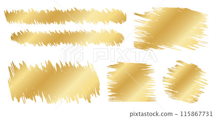 Set of golden scratchy scratchcard textures. Collection of gold scratch cards, lucky game tickets, lotto winner, money prize or sale coupon templates isolated on white background. Vector illustration Set of golden scratchy scratchcard textures. Collection of gold scratch cards, lucky game tickets, lotto winner, money prize or sale coupon templates isolated on white background. Vector illustration 115867731