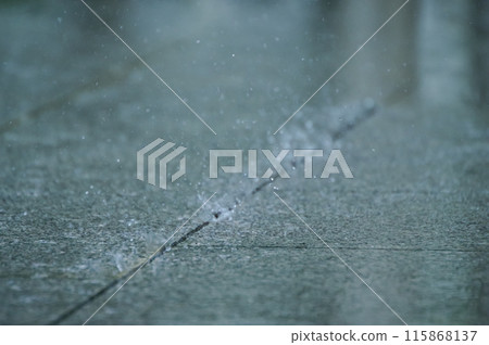 Image of heavy rain such as torrential rain 115868137