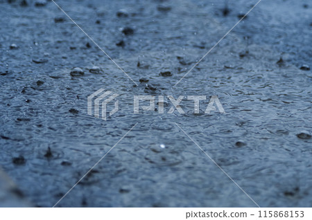 Image of heavy rain such as torrential rain 115868153