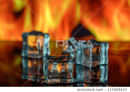 Burning ice cubes, fire and ice. 2 Burning ice cubes, fire and ice. 2 115868423