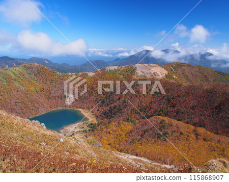 Five colored swamps of autumn Shirane mountain Five colored swamps of autumn Shirane mountain 115868907