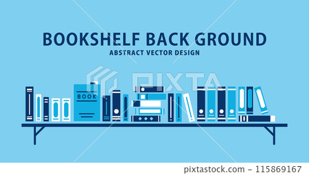 書架上排列的書籍商業閱讀研究學習知識背景插圖藍色 書架上排列的書籍商業閱讀研究學習知識背景插圖藍色 115869167