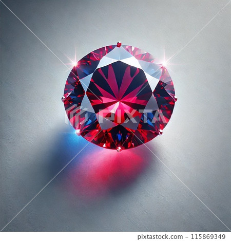 Ruby, a jewel, a single sparkle 115869349