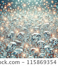 Green gradient background material illuminated by winter morning light 115869354