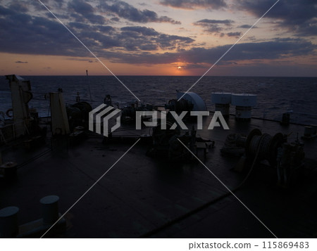 Sunset over the sea 115869483